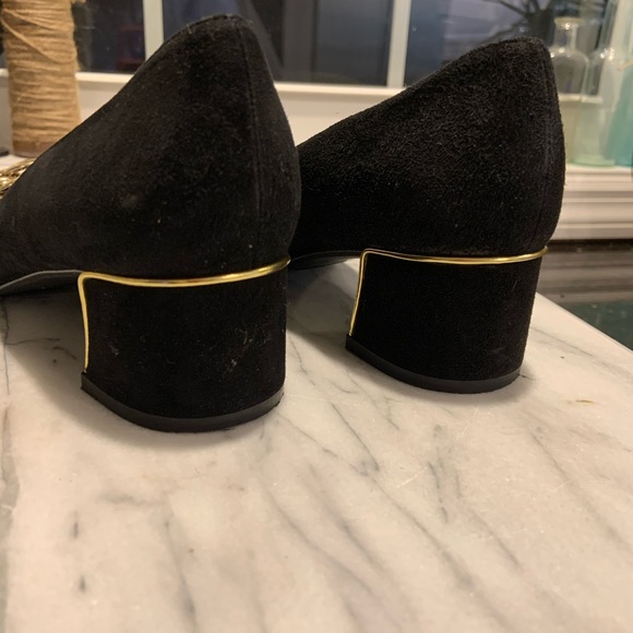 Stuart Weitzman Suede Block Heel Pumps - Picture 3 of 8